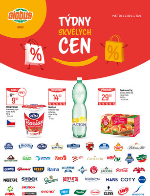 Akční leták Globus 4.2. - 2.3.2026 - Globus Brno Ivanovice