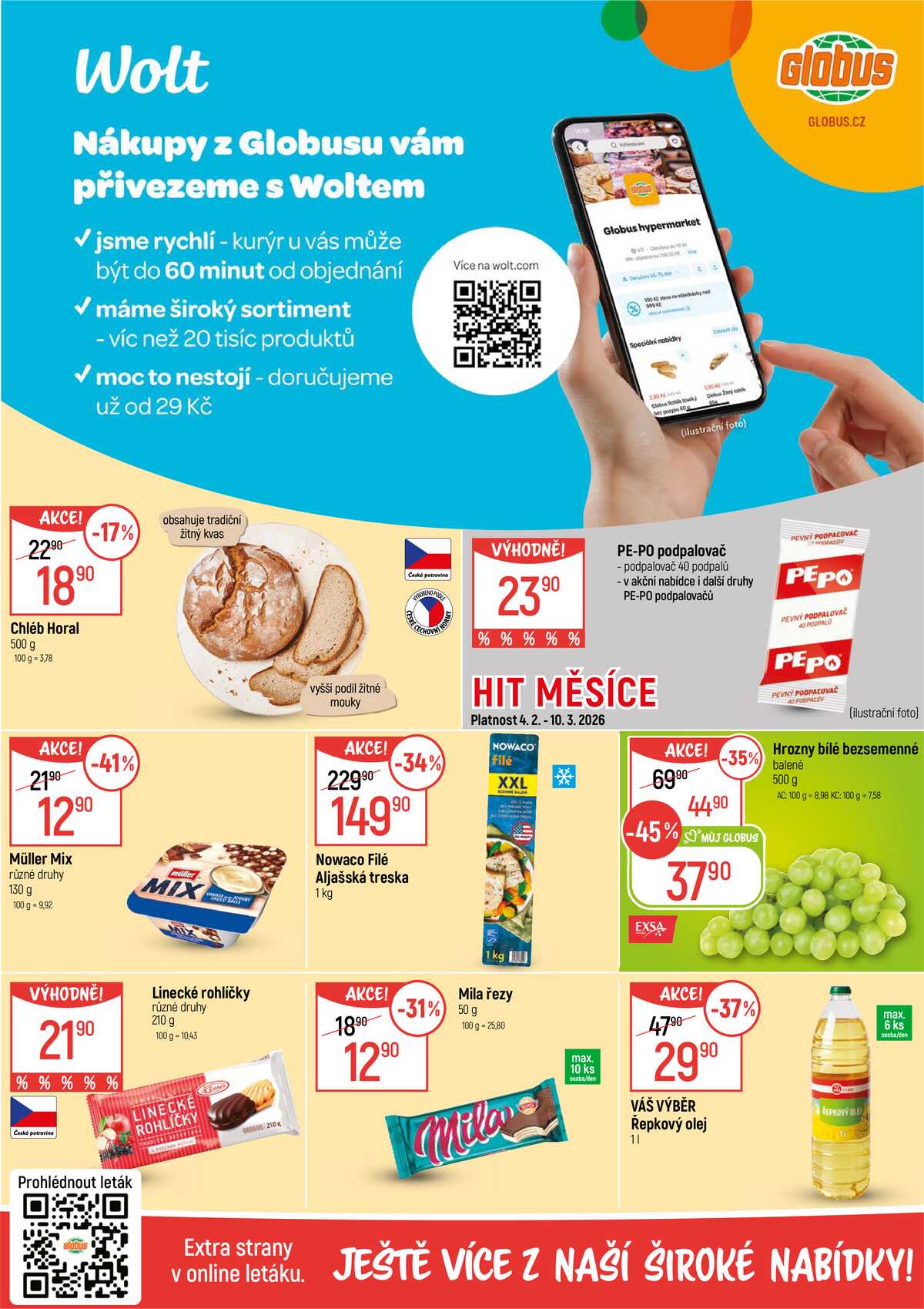 Akční leták Globus 4.2. - 10.2.2026 - Globus Praha - Štěrboholy strana 2