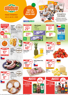 Akční leták Globus 4.2. - 10.2.2026 - Globus Praha - Štěrboholy