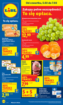 Leták Lidl Polsko 5.2.-7.2.2026