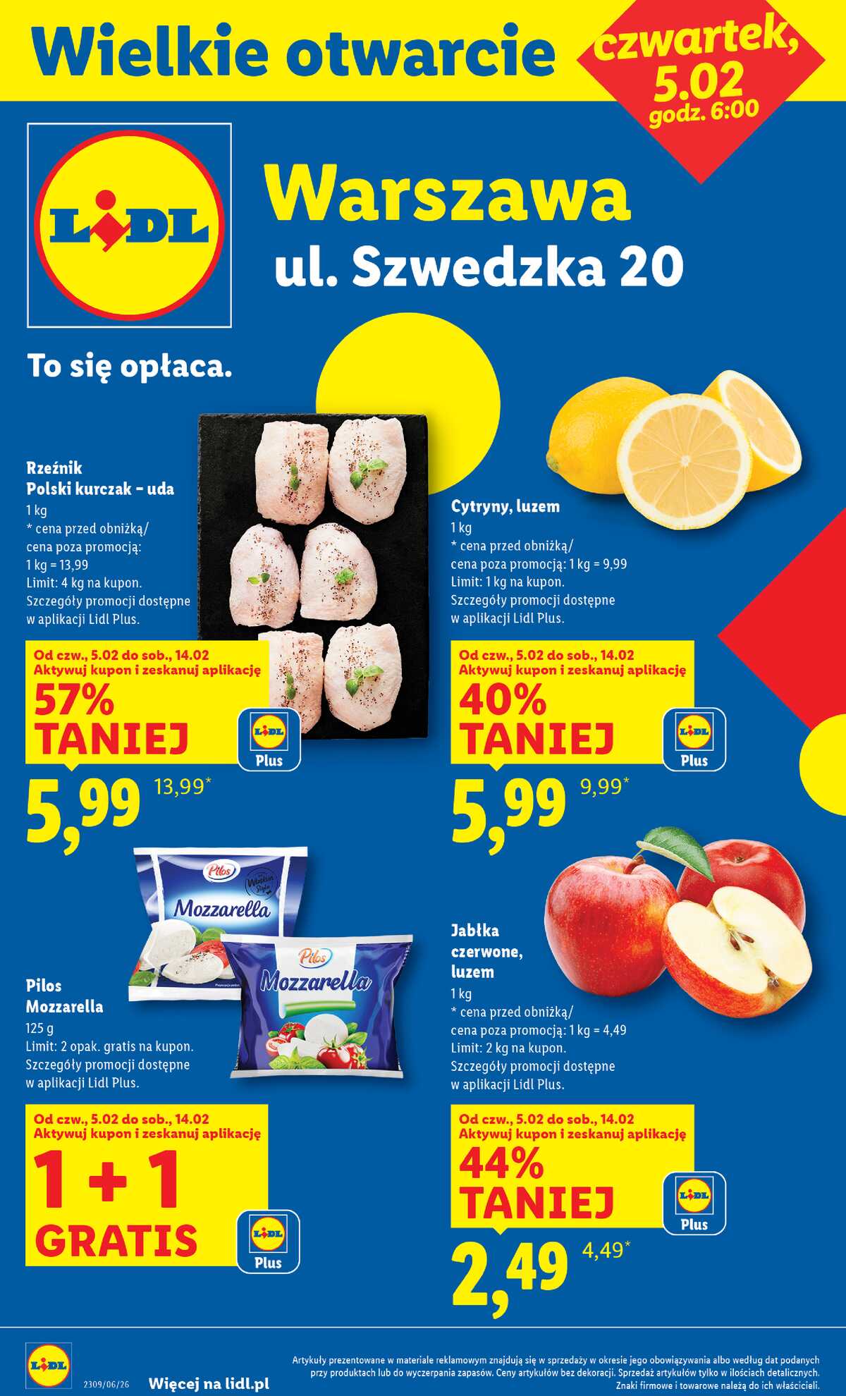 Leták Lidl Polsko 5.2.-14.2.2026 - Lidl ve Varšavě strana 1