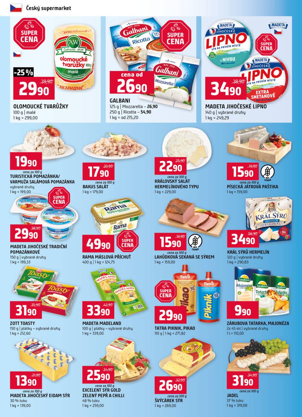 Terno České Budějovice, Hradec Králové, Olomouc, Bechyně, Třeboň, Trhové sviny, Bechyně, Týn nad Vltavou, Borovany od 11.2. do 17.2.2026