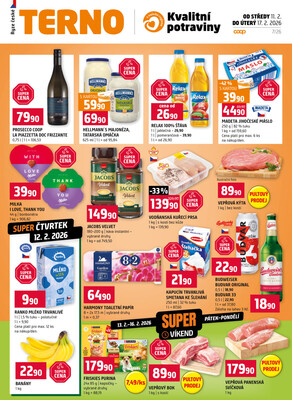 Terno České Budějovice, Hradec Králové, Olomouc, Bechyně, Třeboň, Trhové sviny, Bechyně, Týn nad Vltavou, Borovany od 11.2. do 17.2.2026