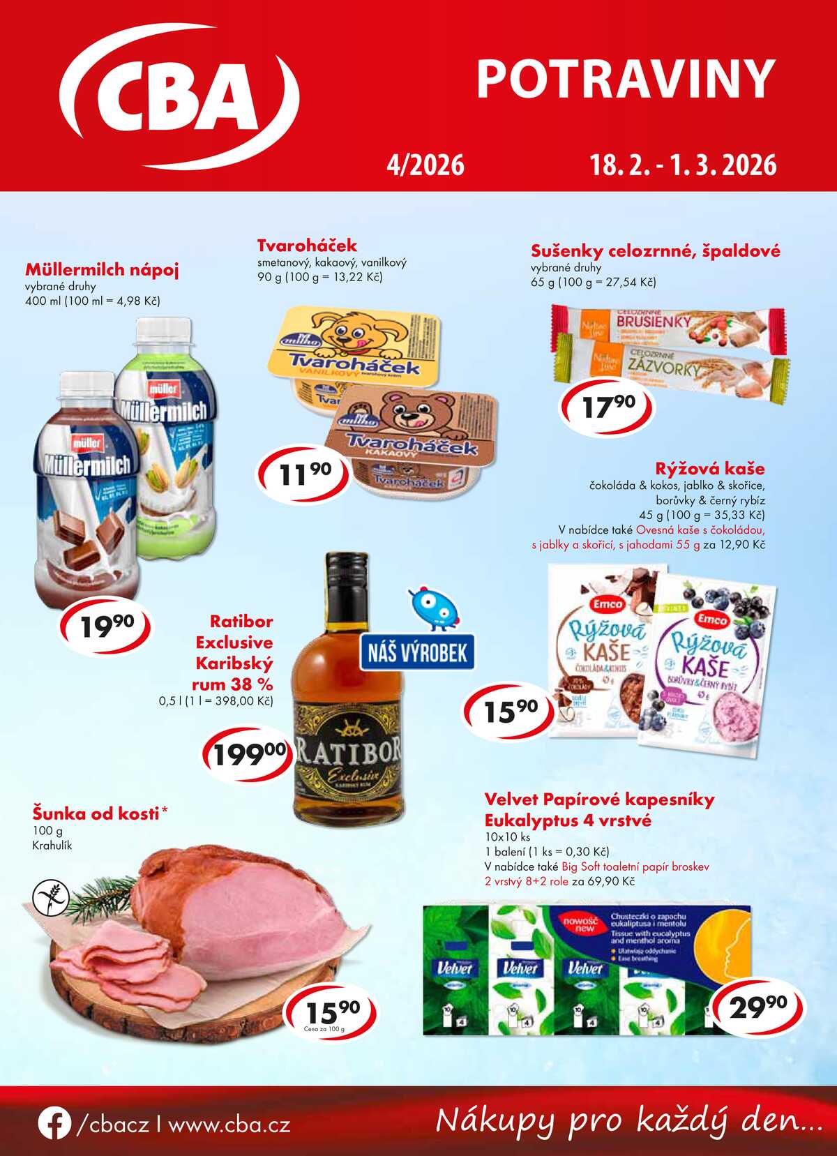 CBA potraviny od 18.2. do 1.3.2026 strana 1