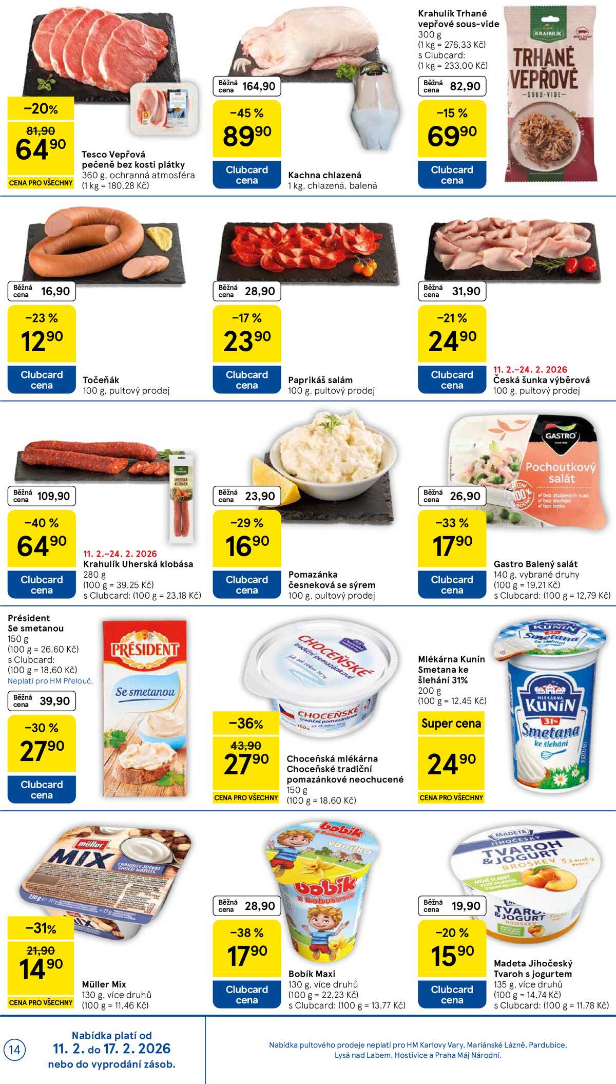 Tesco malé hypermarkety od 11.2. do 17.2.2026 strana 14