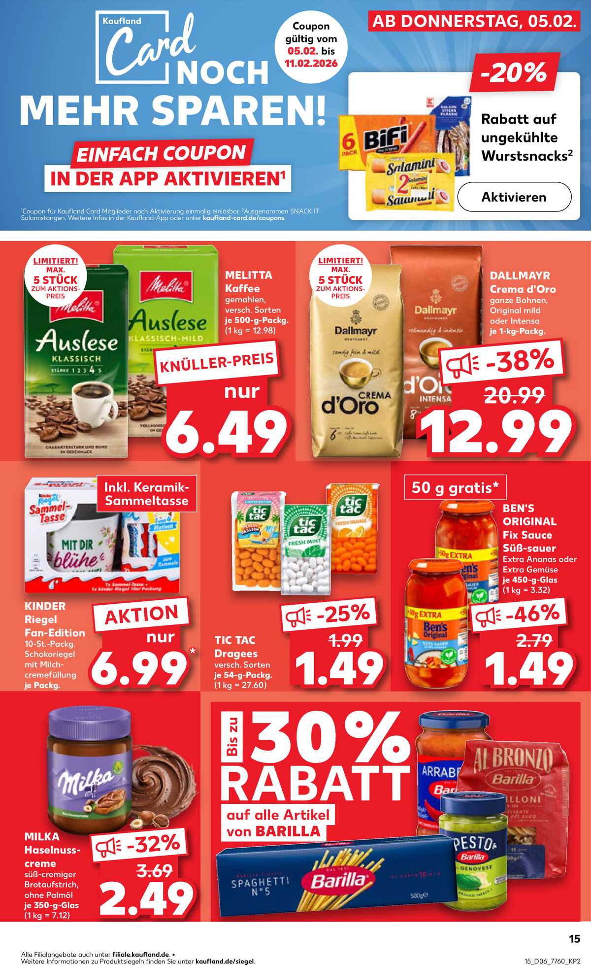 Leták Kaufland Německo 8.2.-11.2.2026 strana 15