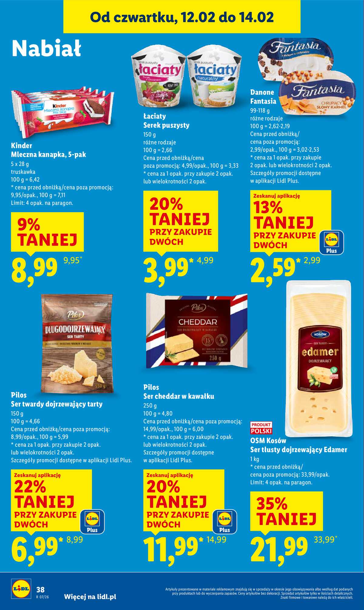 Leták Lidl Polsko 12.2.-14.2.2026 strana 38