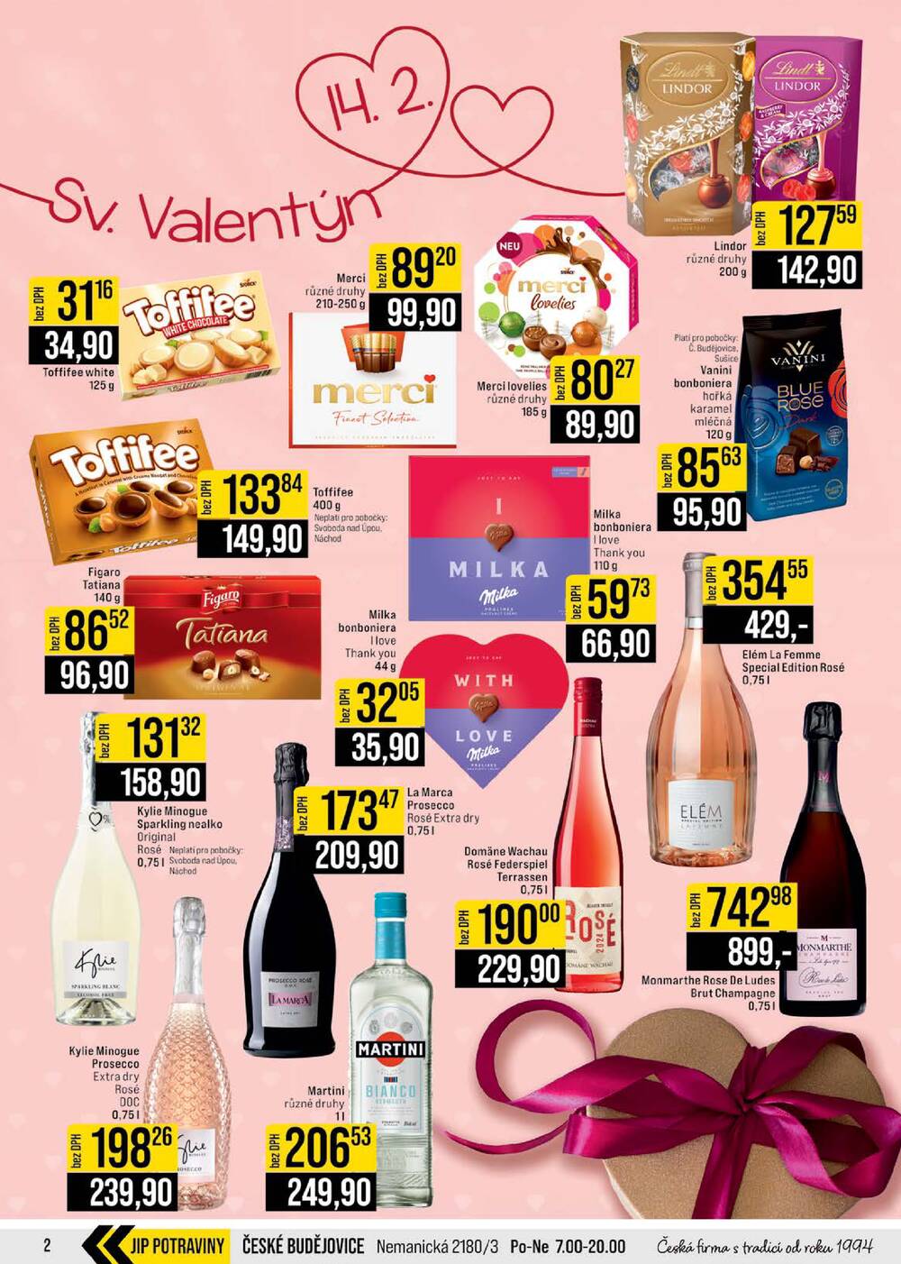 JIP Cash & Carry České Budějovice, Most, Náchod, Polička, Sušice a Svoboda nad Úpou od 11.2. do 17.2.2026