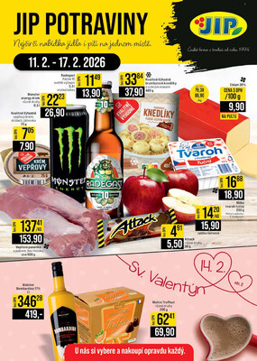 JIP Cash &amp;amp; Carry České Budějovice, Most, Náchod, Polička, Sušice a Svoboda nad Úpou od 11.2. do 17.2.2026