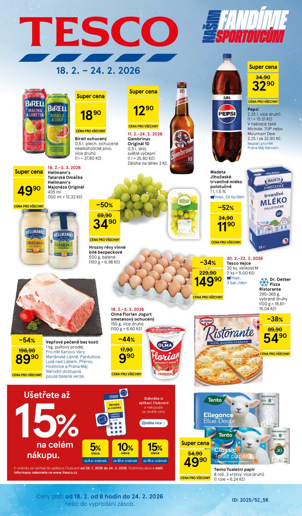 Tesco malé hypermarkety od 18.2. do 24.2.2026 strana 1