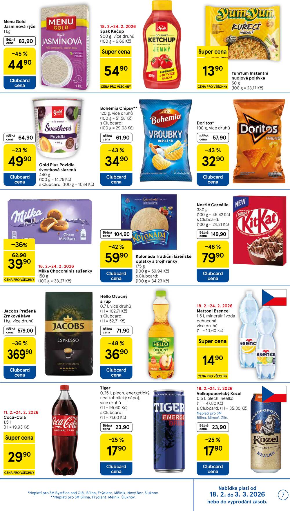 Tesco supermarkety od 18.2. do 24.2.2026