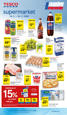 Tesco supermarkety od 18.2. do 24.2.2026