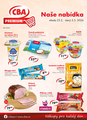 CBA prodejní družstvo letáky