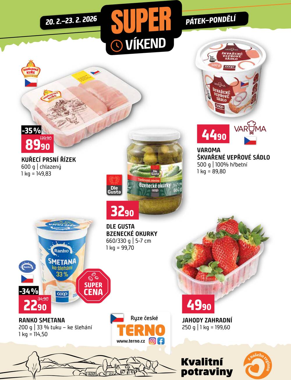 Leták Terno - Terno Víkendová akce od 20.2. do 23.2.2026 - strana 1