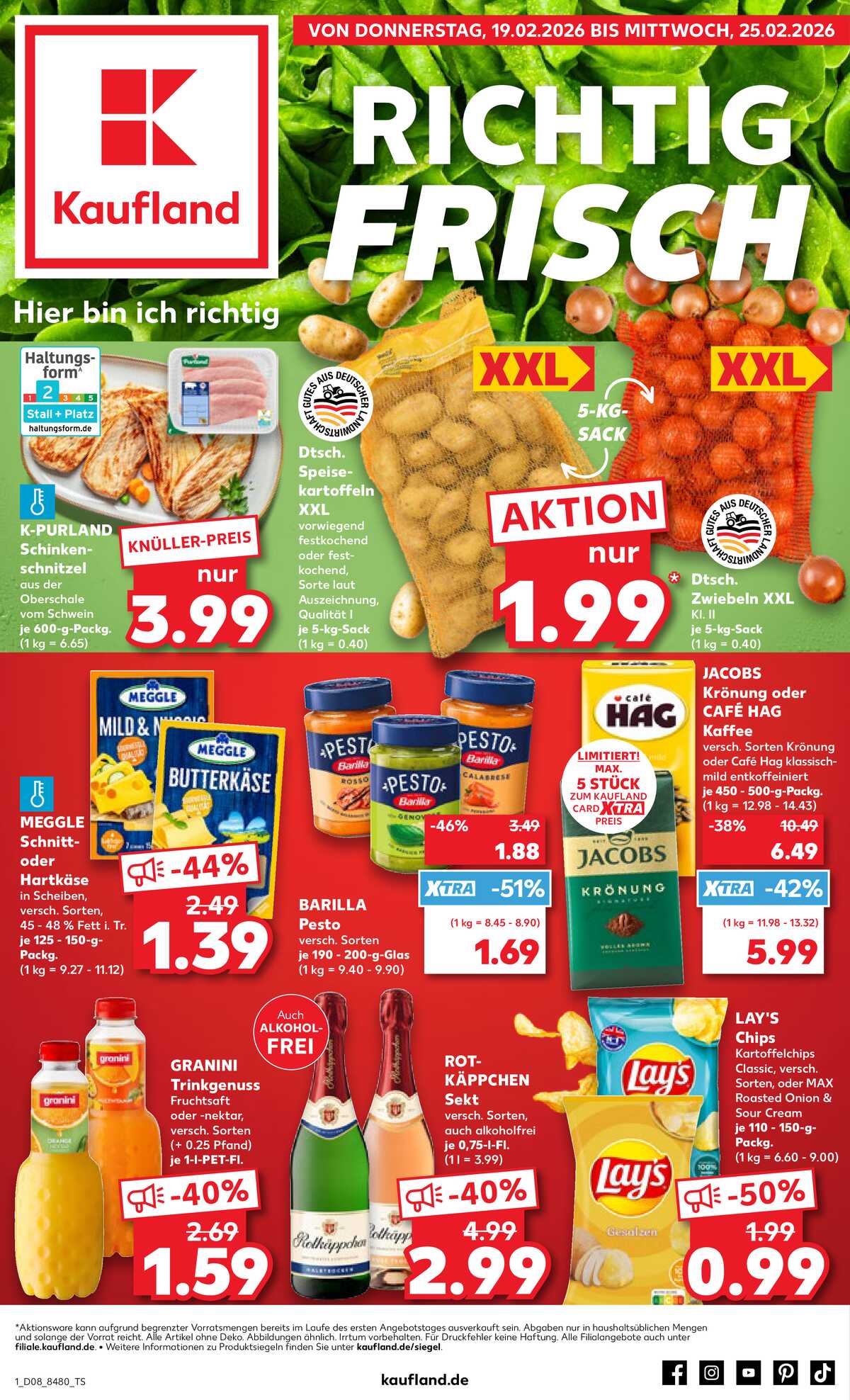 Leták Kaufland Německo 19.2.-25.2.2026 strana 1