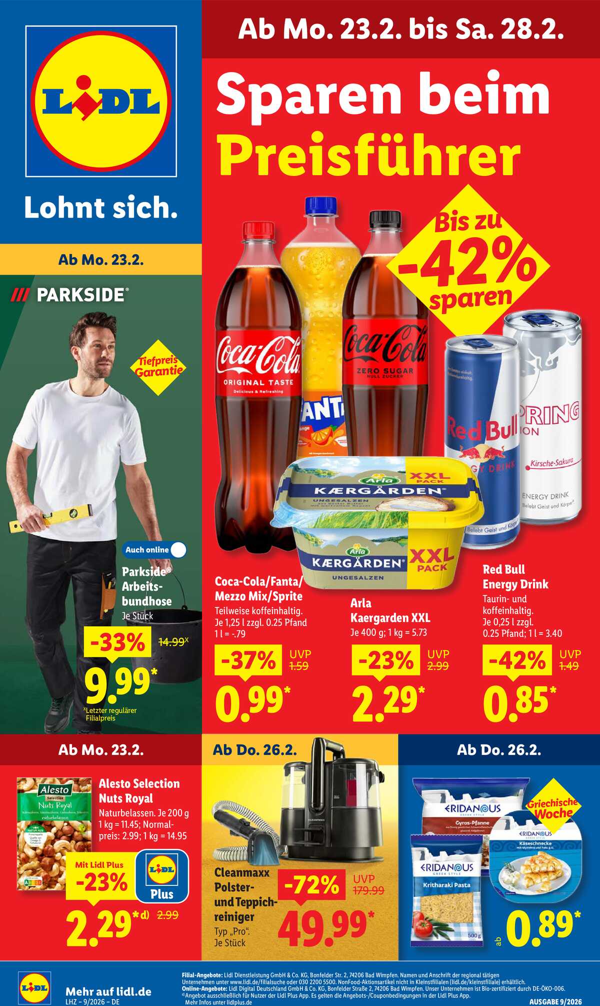 Leták Lidl Německo 23.2.-28.2.2026 strana 1