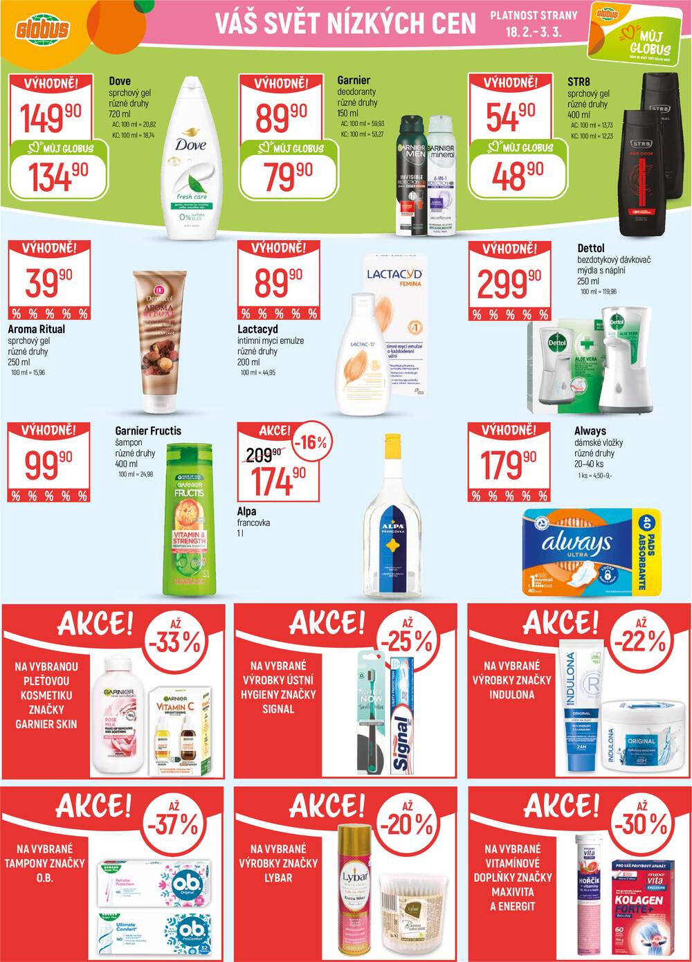Akční leták Globus 18.2. - 24.2.2026 - Globus Praha - Čakovice