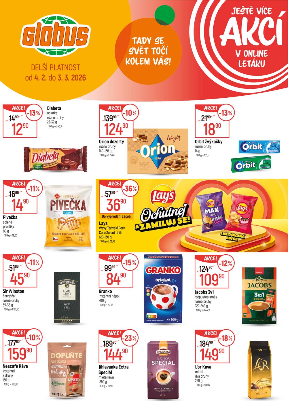 Akční leták Globus 18.2. - 24.2.2026 - Globus Praha - Čakovice