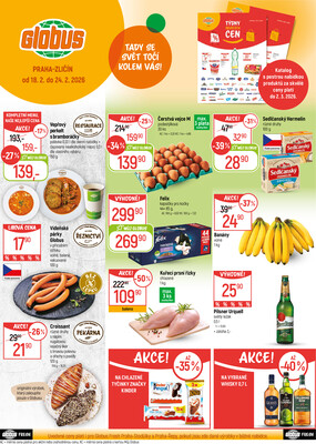 Akční leták Globus 18.2. - 24.2.2026 - Globus Praha - Zličín