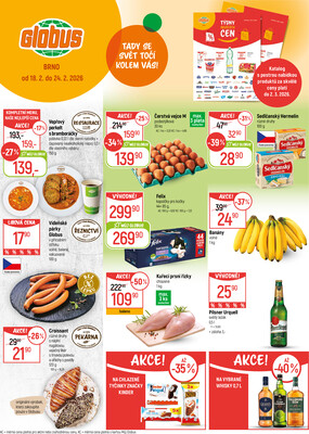 Akční leták Globus 18.2. - 24.2.2026 - Globus Brno Ivanovice