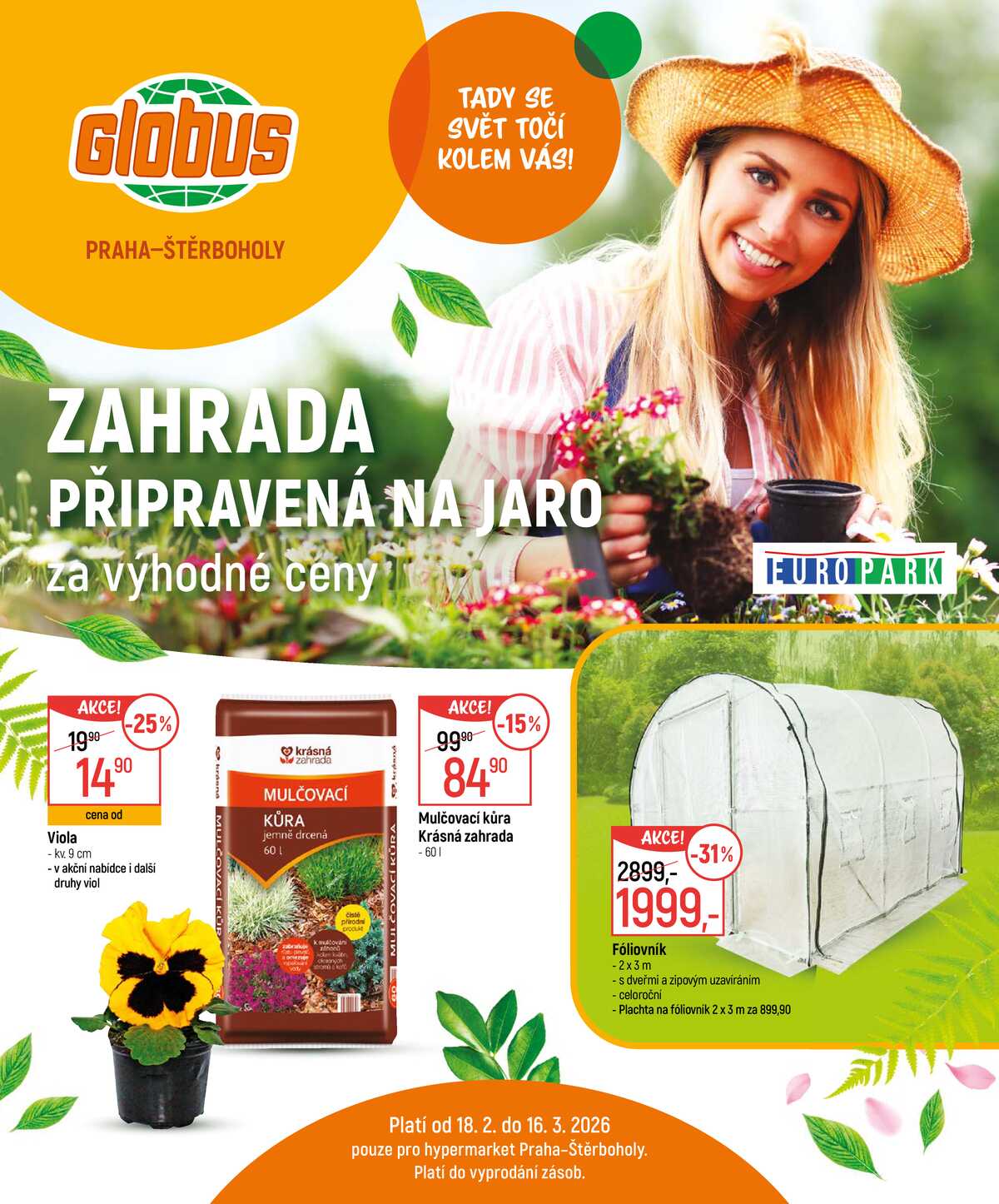 Akční leták Globus 18.2. - 16.3.2026 - Globus Praha - Štěrboholy strana 1
