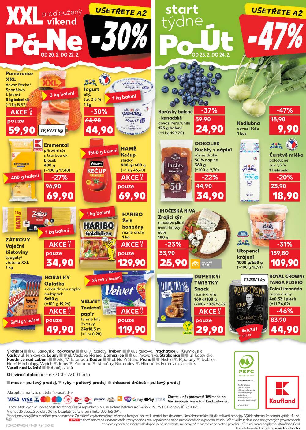 Leták Kaufland - Kaufland 18.2. - 24.2. - Kaufland - Veselí nad Lužnicí - Budějovická - strana 50