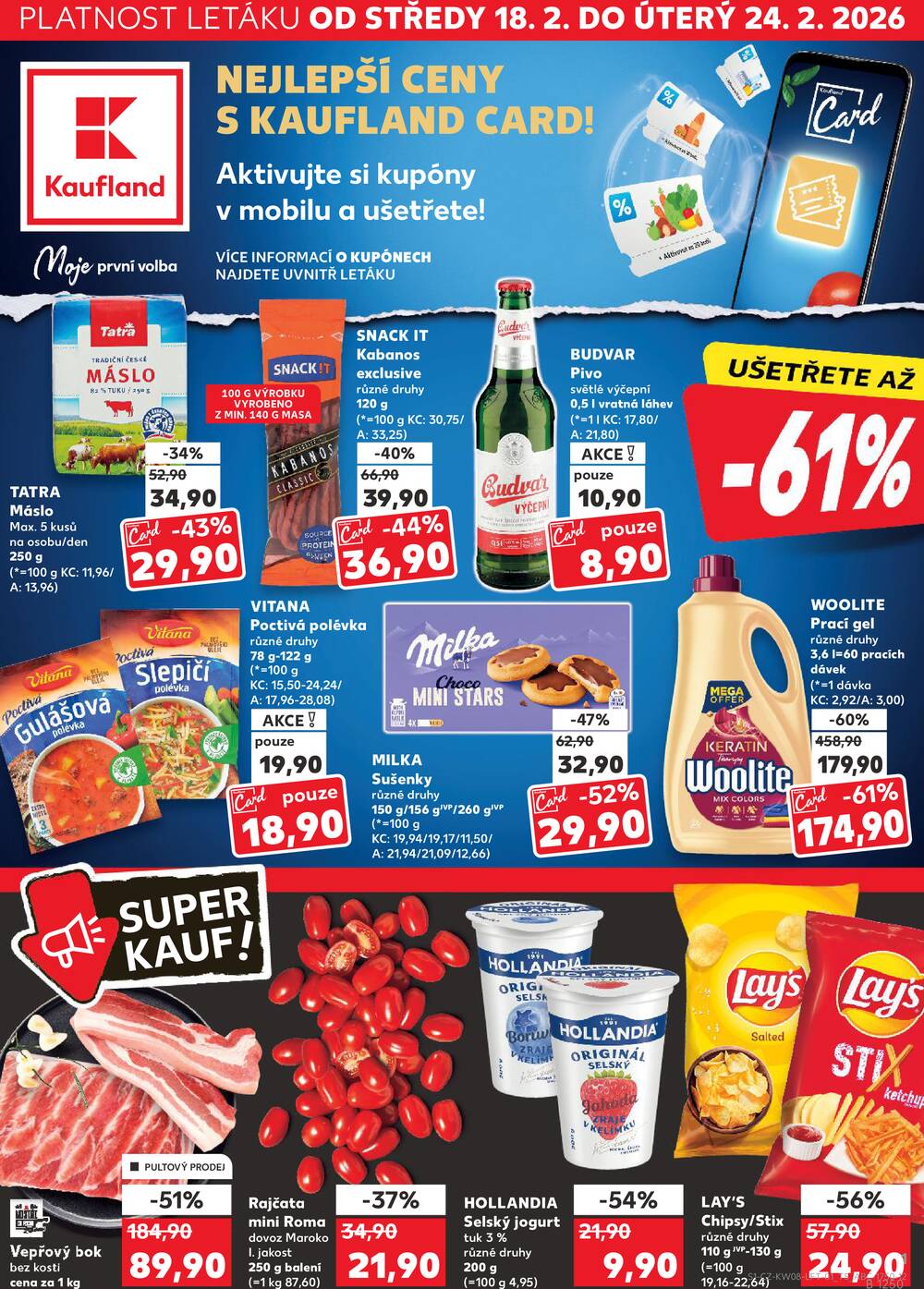 Leták Kaufland - Kaufland 18.2. - 24.2. - Kaufland - Děčín - strana 1