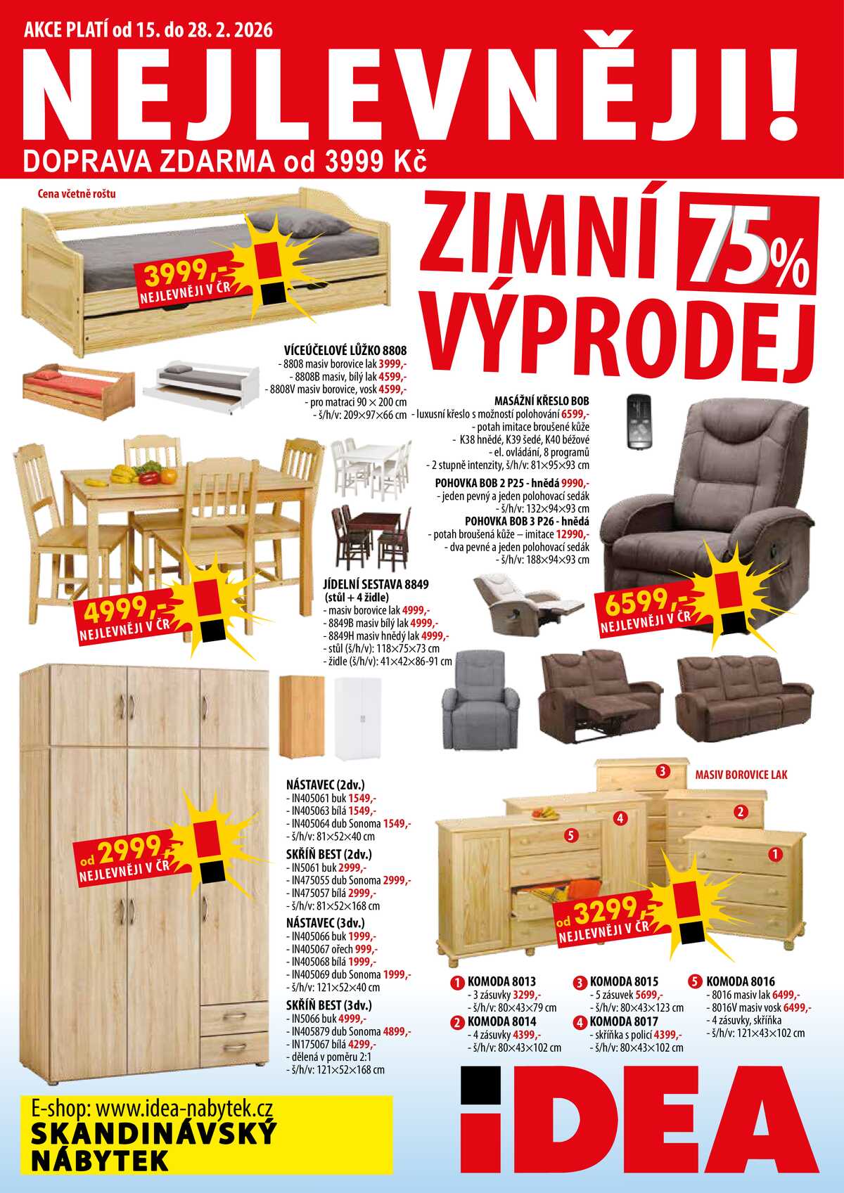 IDEA nábytek od 15.2. do 28.2.2026 strana 1