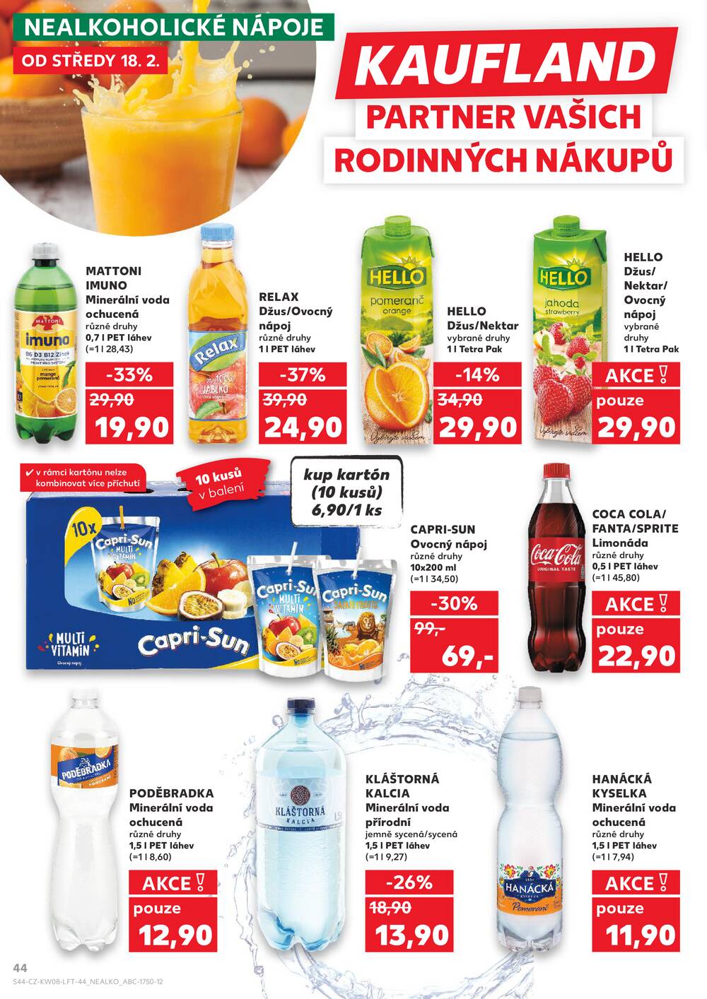 Leták Kaufland - Kaufland 18.2. - 24.2. - Kaufland Humpolec - strana 44