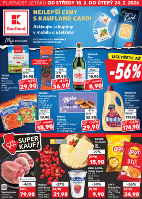 Leták Kaufland 18.2. - 24.2. - Kaufland - Chomutov - centrum