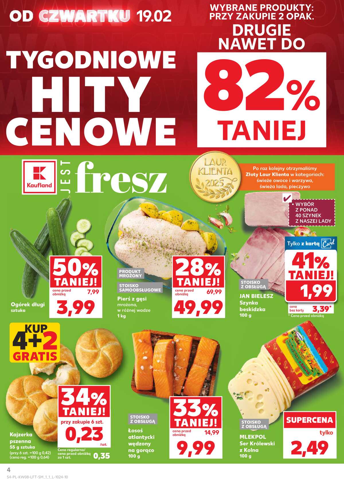 Leták Kaufland Polsko 19.2.-25.2.2026 - Noviny týdne strana 4