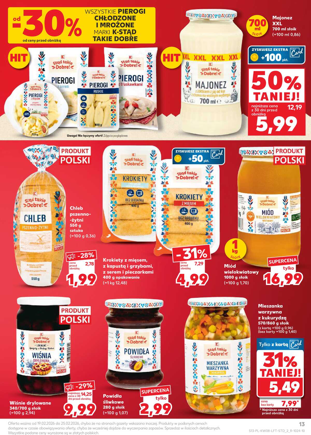 Leták Kaufland Polsko 19.2.-25.2.2026 - Noviny týdne strana 13