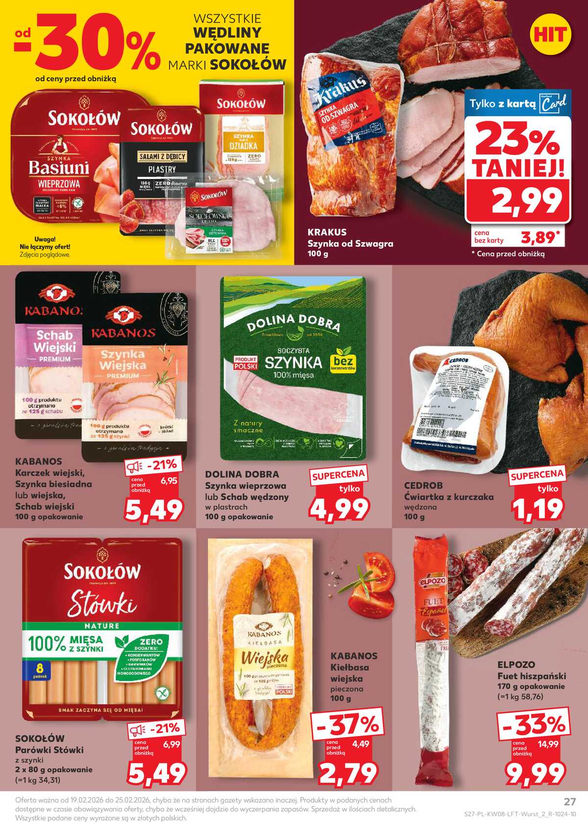 Leták Kaufland Polsko 19.2.-25.2.2026 - Noviny týdne strana 27