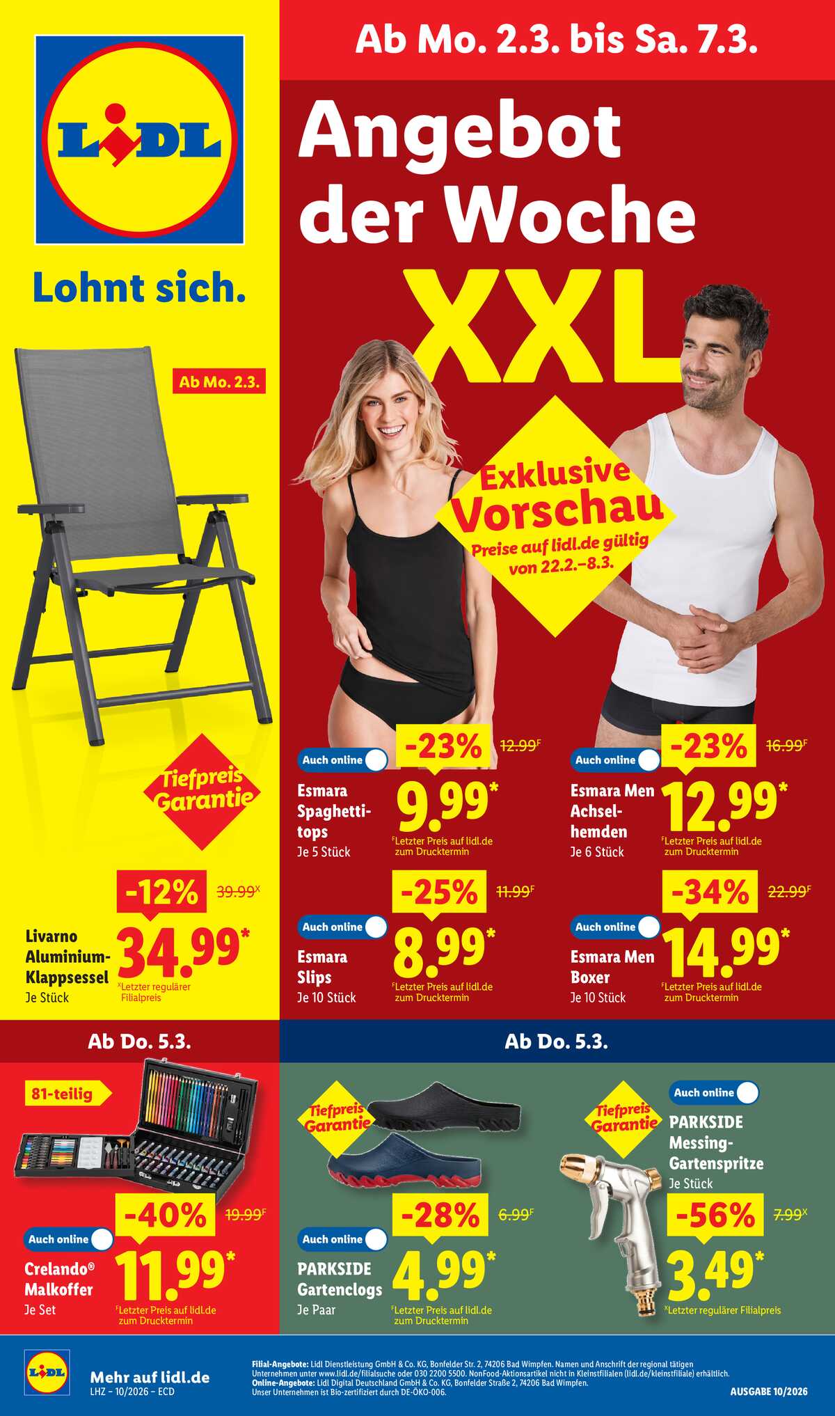 Leták Lidl Německo 2.3.-7.3.2026 strana 1