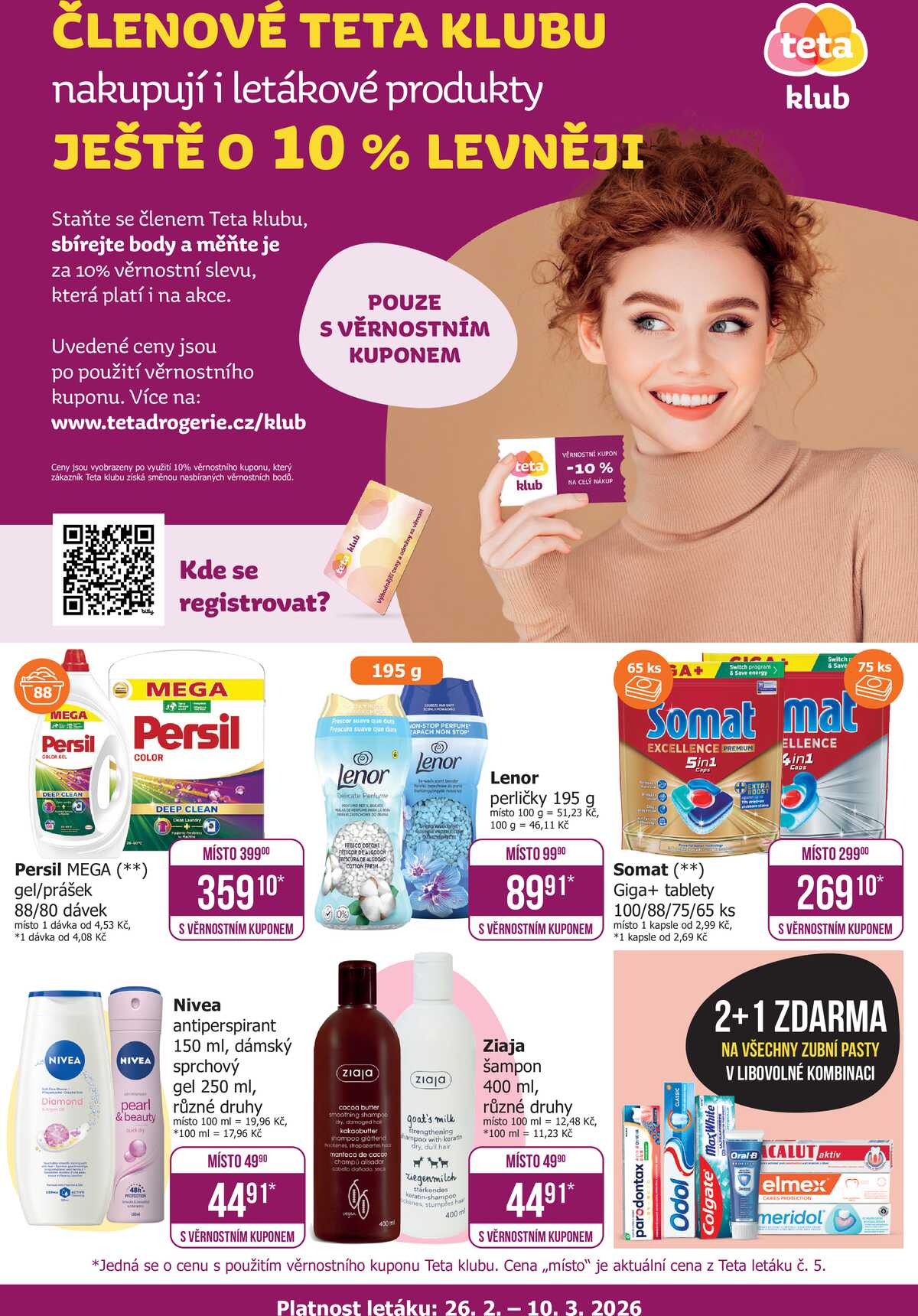 Teta drogerie Teta klub od 26.2. do 10.3.2026 strana 1