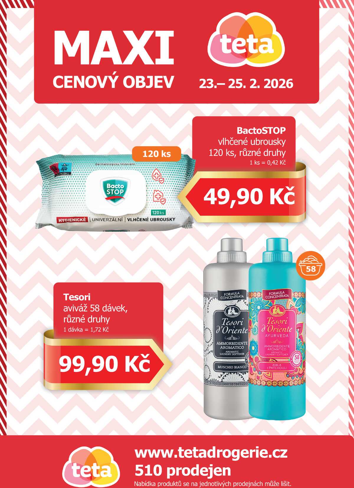 Teta drogerie Maxi cenový objev od 23.2. do 25.2.2026 strana 1