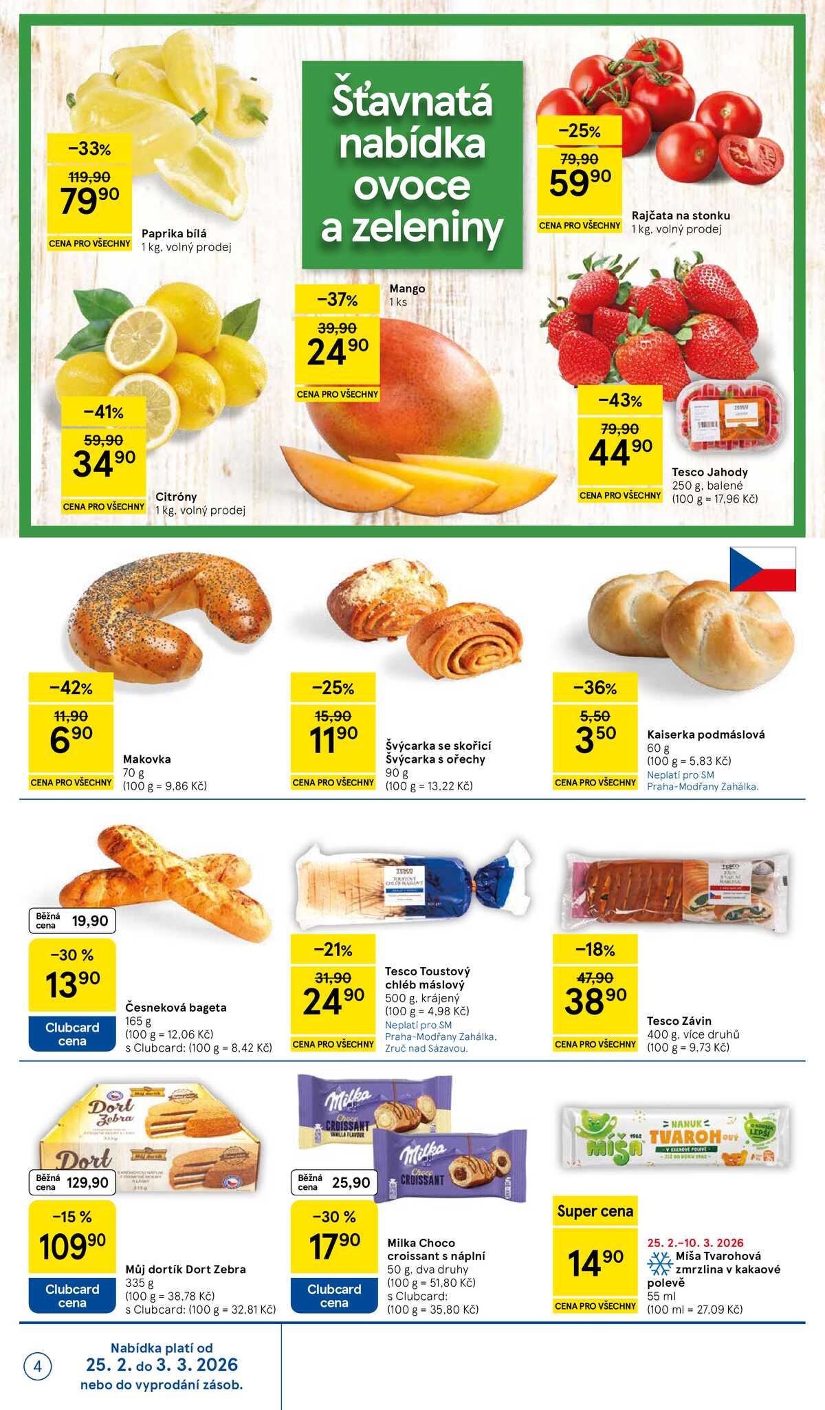 Tesco supermarkety od 25.2. do 3.3.2026 strana 4