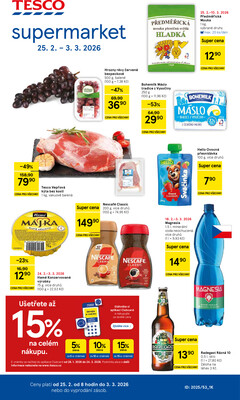 Tesco supermarkety od 25.2. do 3.3.2026