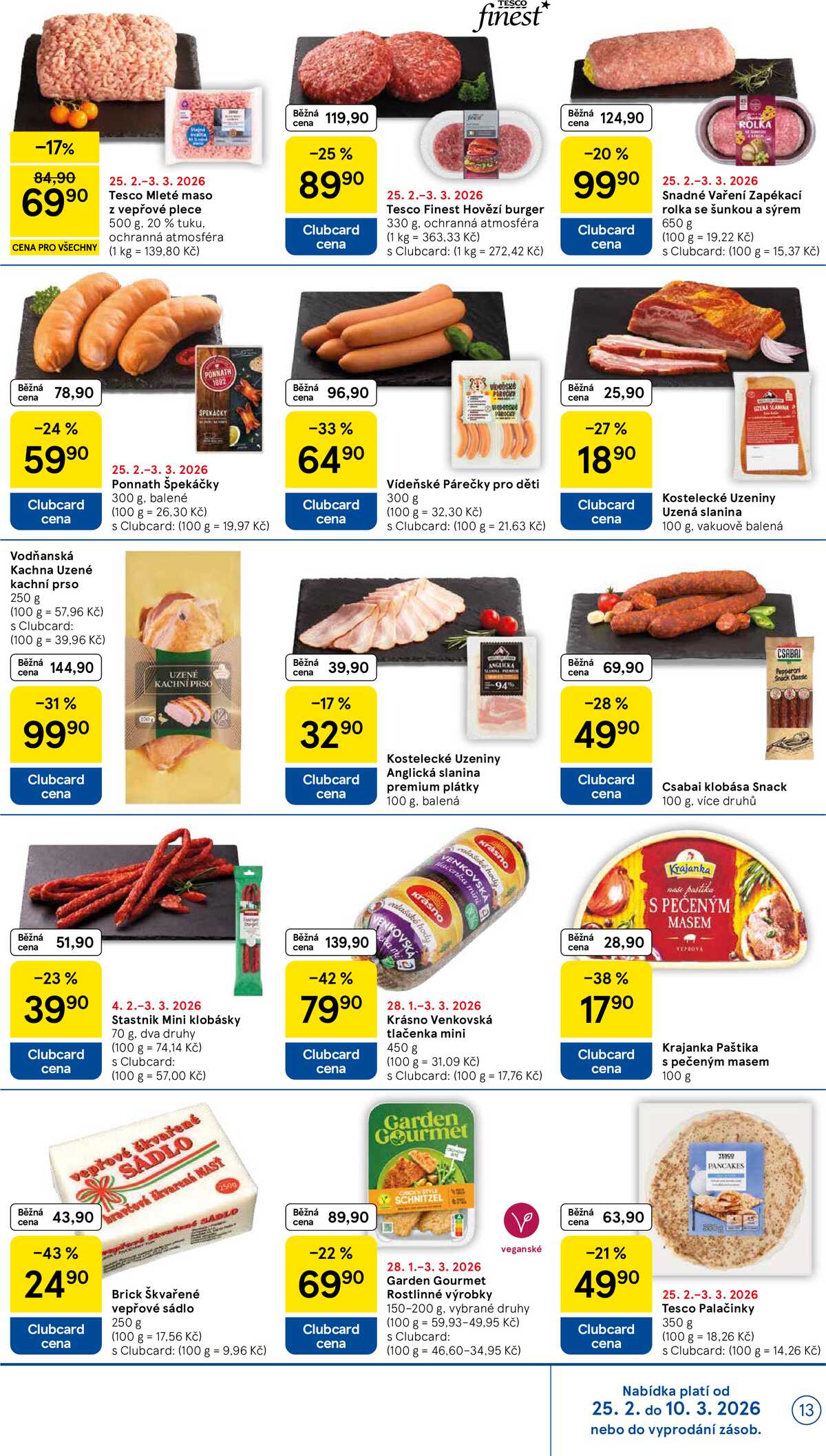 Tesco malé hypermarkety od 25.2. do 3.3.2026 strana 13