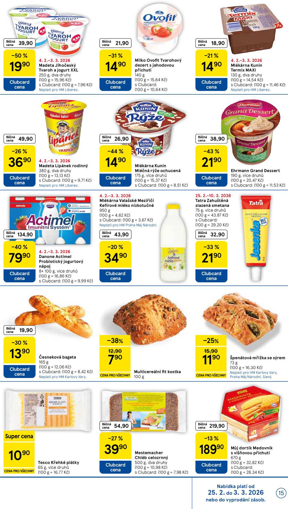 Tesco malé hypermarkety od 25.2. do 3.3.2026