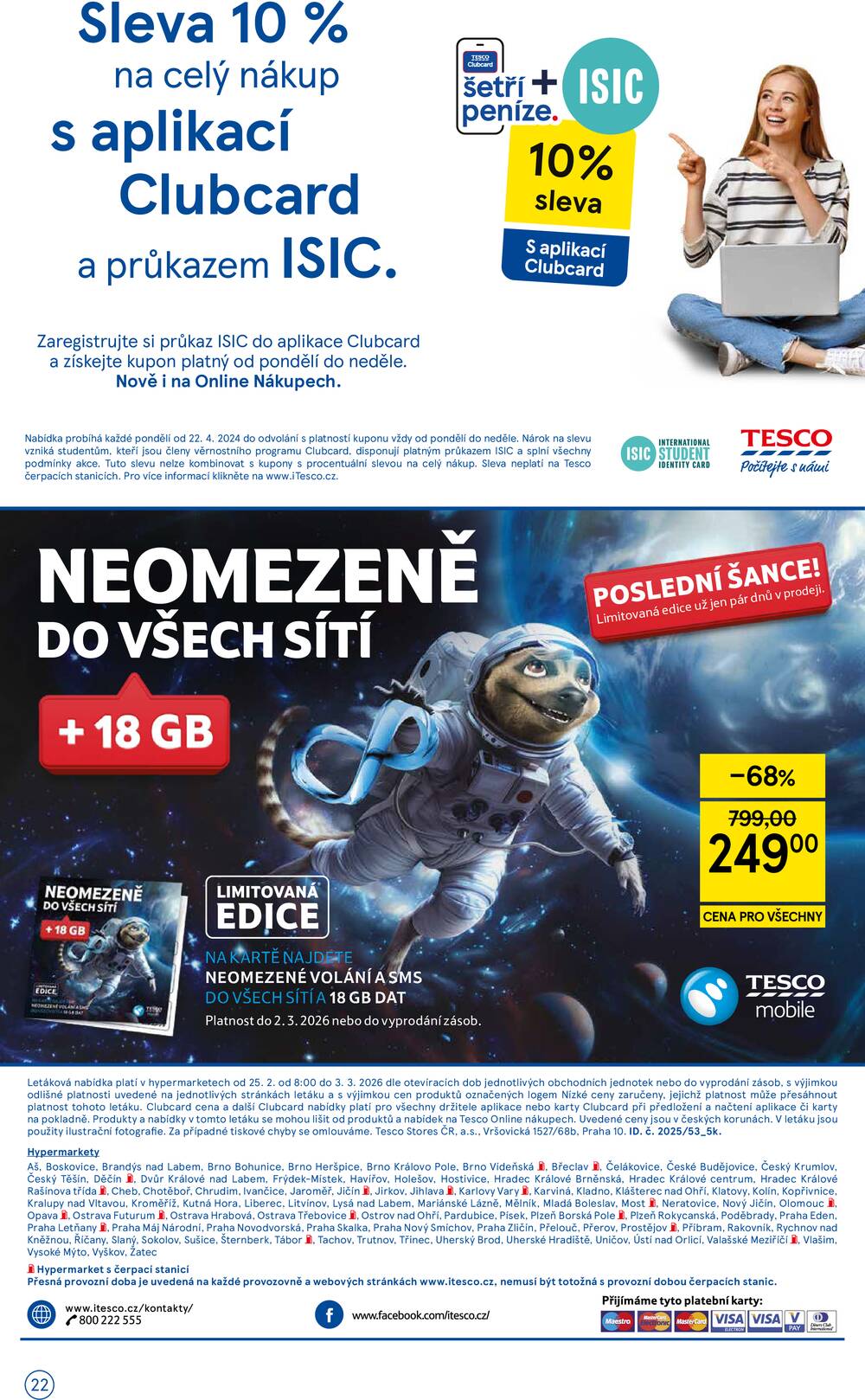 Tesco malé hypermarkety od 25.2. do 3.3.2026
