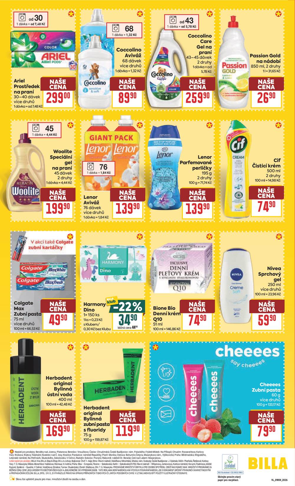 BILLA od 25.2. do 3.3.2026