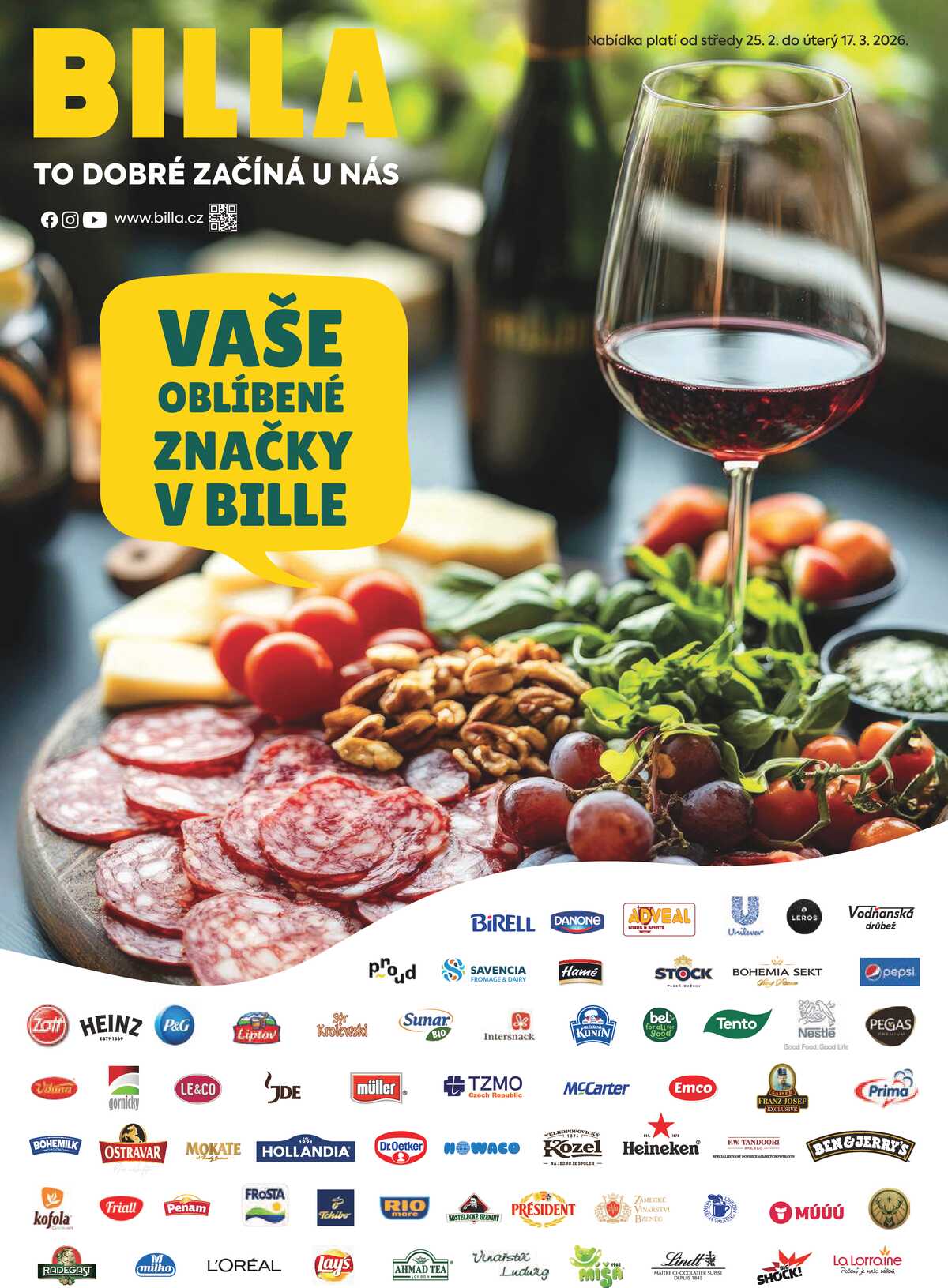 Billa katalog Oblíbené značky od 25.2. do 17.3.2026 strana 1