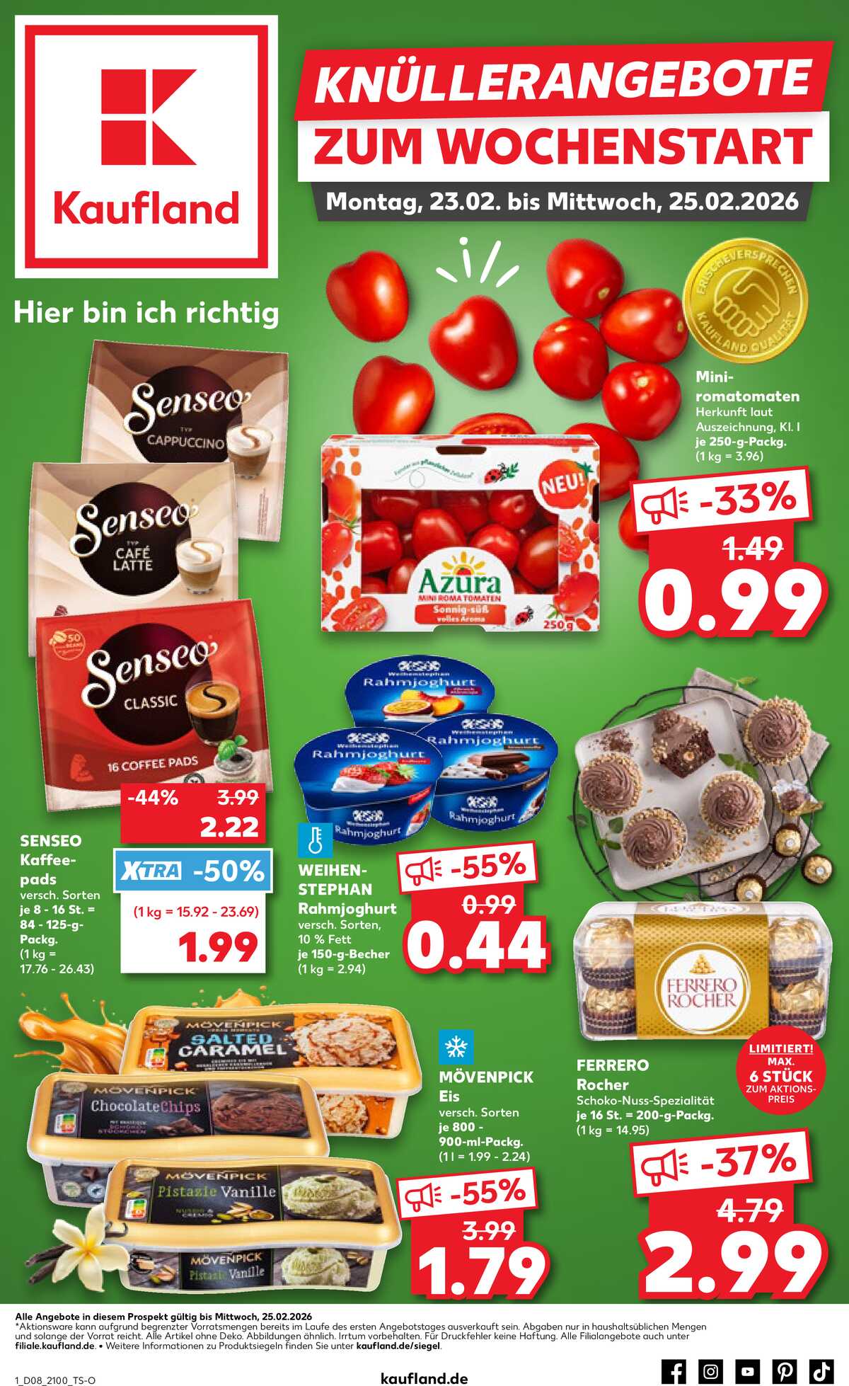 Leták Kaufland Německo 22.2.-25.2.2026 strana 1