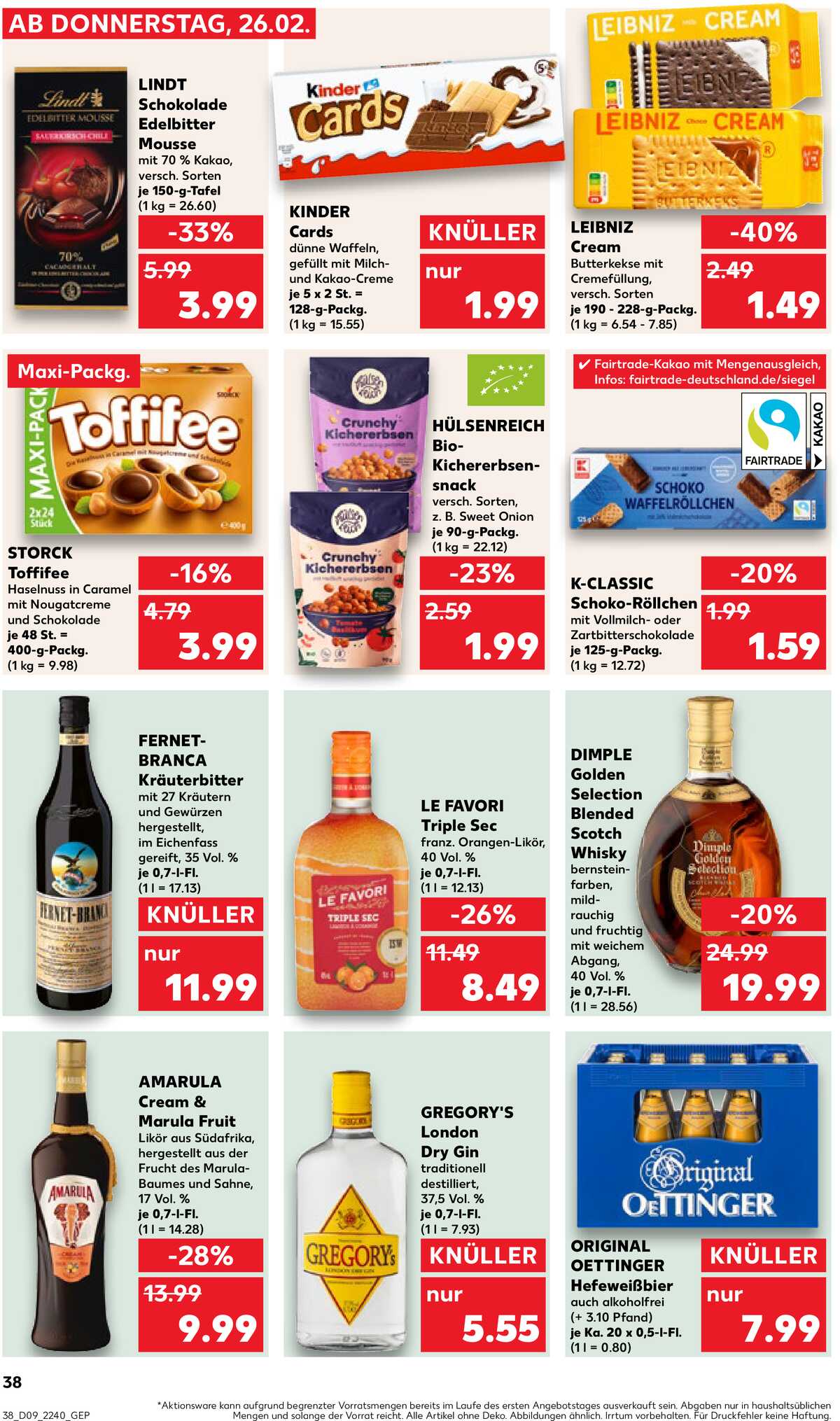 Leták Kaufland Německo 26.2.-4.3.2026 strana 38