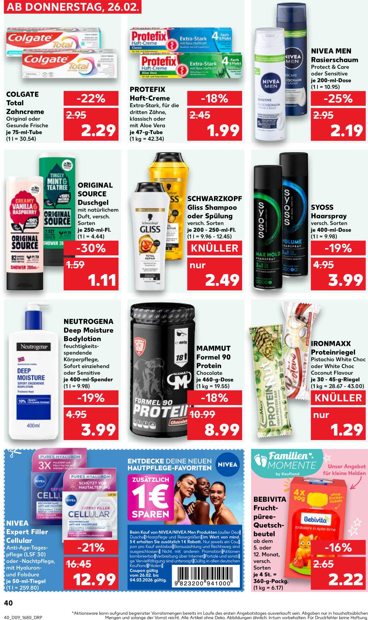 Leták Kaufland Německo 26.2.-4.3.2026 strana 40