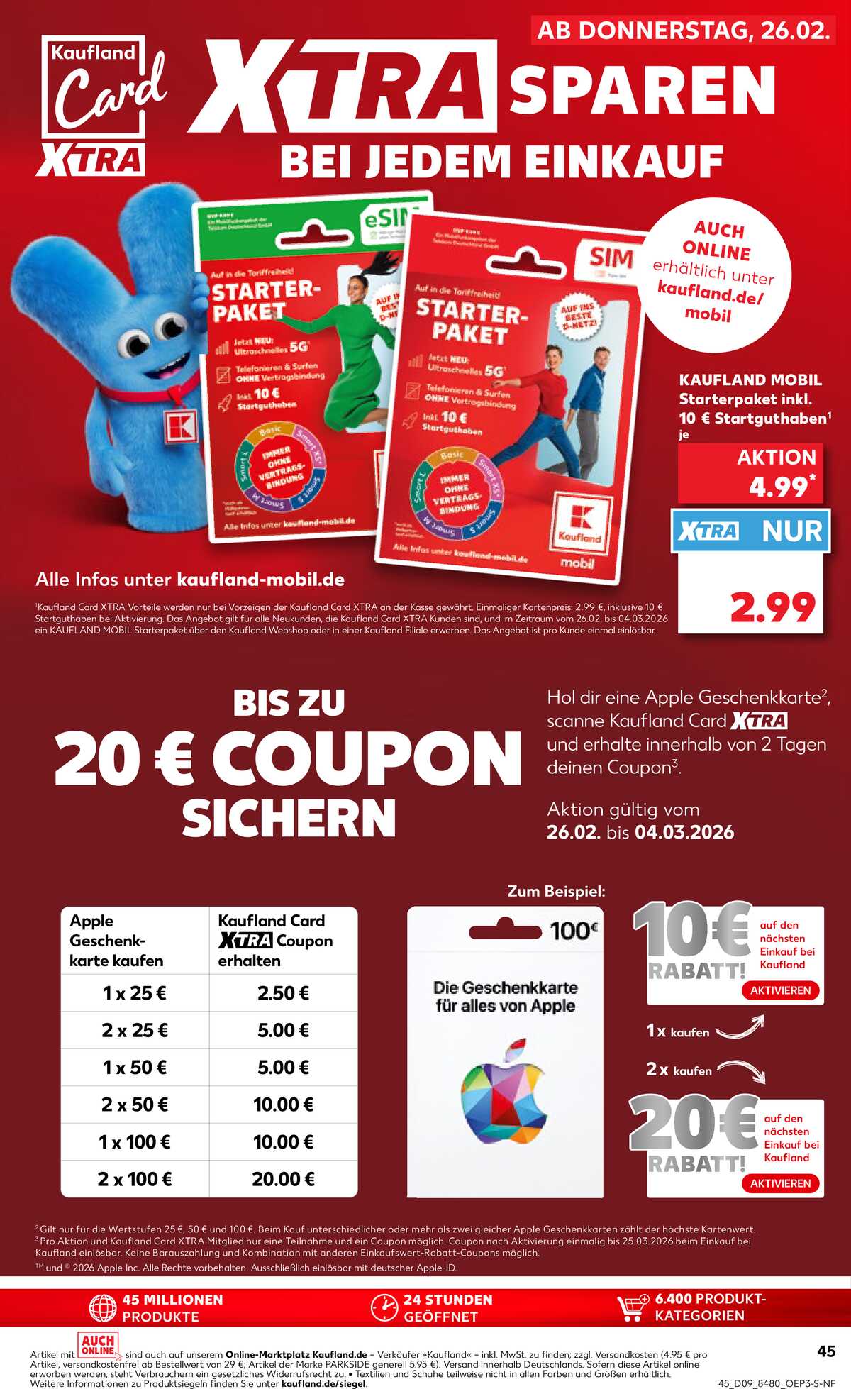 Leták Kaufland Německo 26.2.-4.3.2026 strana 45