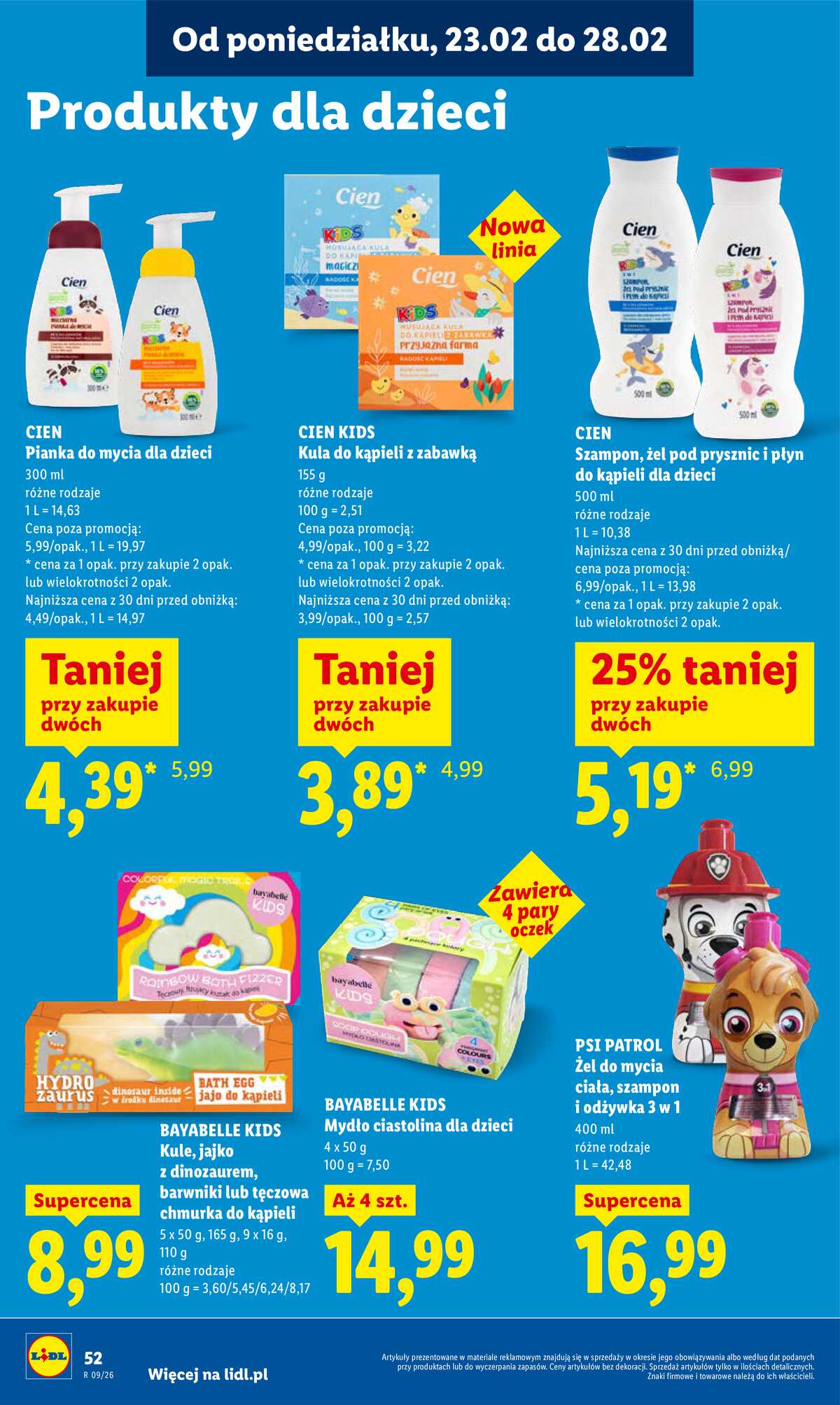 Leták Lidl Polsko 23.2.-25.2.2026 strana 52