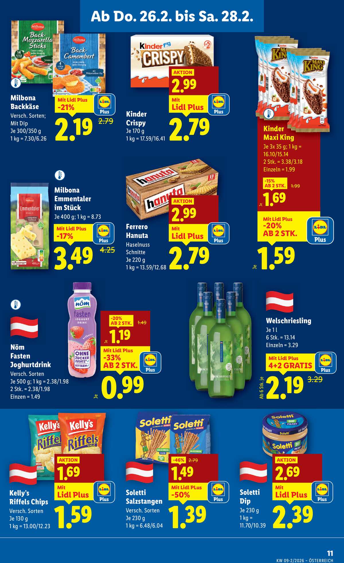 Leták Lidl Rakousko 26.2.-4.3.2026 strana 13