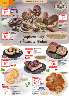 Akční leták Globus 25.2. - 10.3.2026 - Globus Chomutov